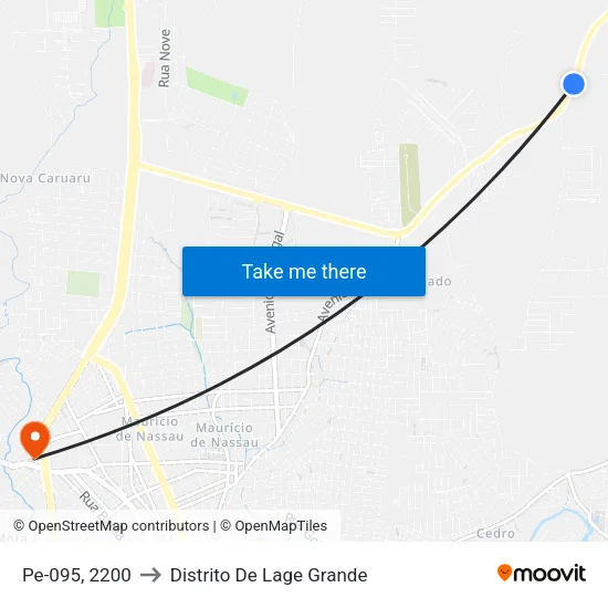 Pe-095, 2200 to Distrito De Lage Grande map