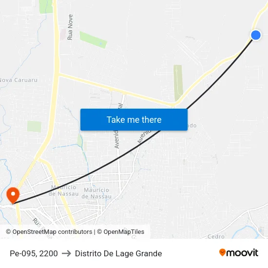 Pe-095, 2200 to Distrito De Lage Grande map