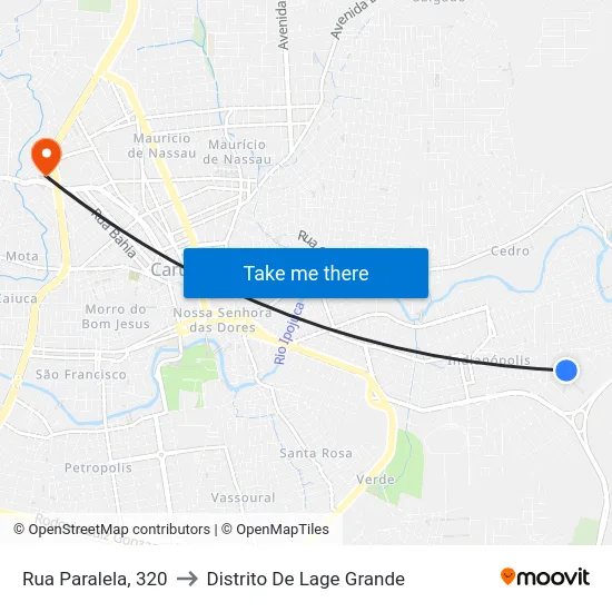 Rua Paralela, 320 to Distrito De Lage Grande map