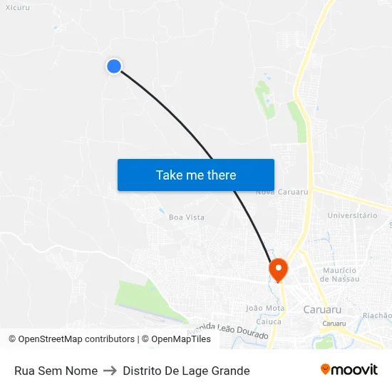 Rua Sem Nome to Distrito De Lage Grande map