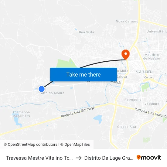 Travessa Mestre Vitalino Tc 230 to Distrito De Lage Grande map