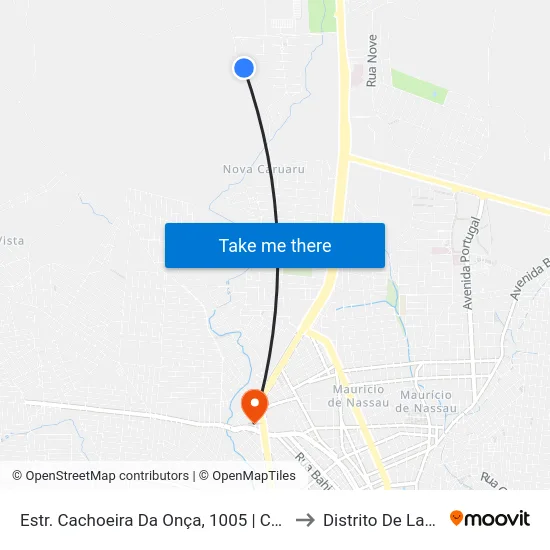 Estr. Cachoeira Da Onça, 1005 | Condomínio Vog Ville to Distrito De Lage Grande map