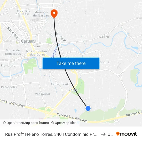 Rua Profº Heleno Torres, 340 | Condomínio Praça Das Palmeiras to Unip map