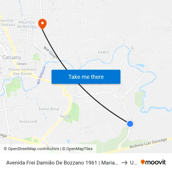 Avenida Frei Damião De Bozzano 1961 | Maria José Recepções to Unip map