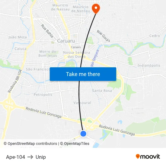 Ape-104 to Unip map