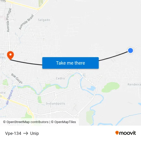 Vpe-134 to Unip map