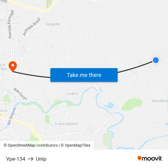 Vpe-134 to Unip map