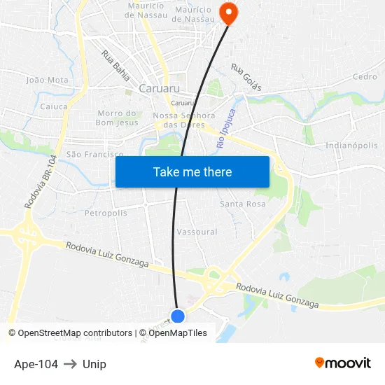 Ape-104 to Unip map