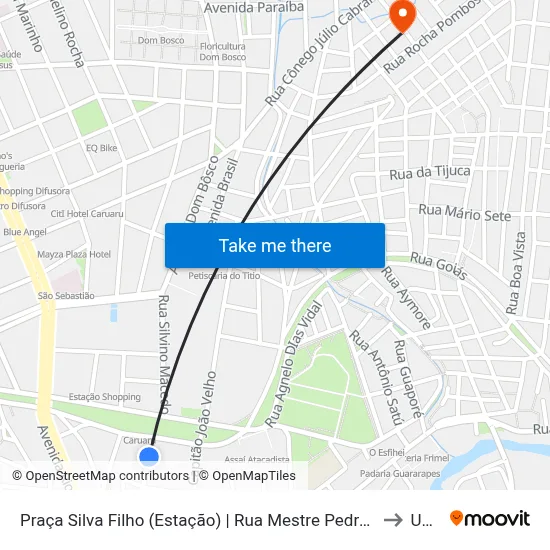 Praça Silva Filho (Estação) | Rua Mestre Pedro, 130 to Unip map