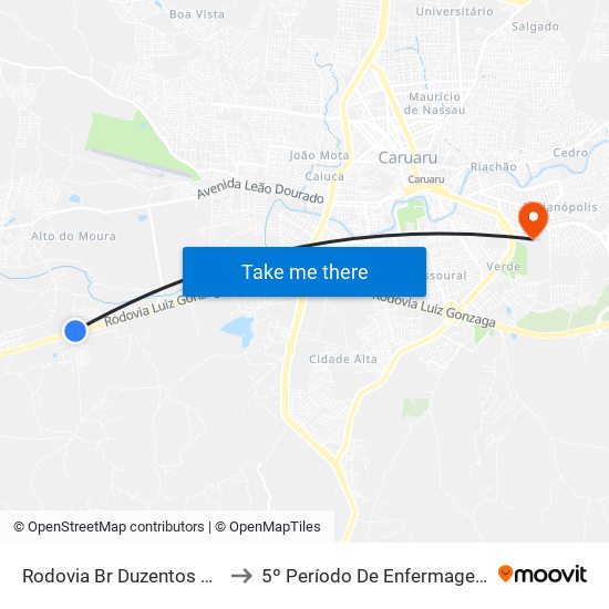 Rodovia Br Duzentos E Trinta E Dois, 733 to 5º Período De Enfermagem - UNIFAVIP I Devry map