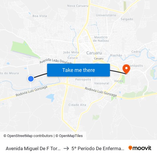 Avenida Miguel De F Torres Pdsa Modulo I, 750 to 5º Período De Enfermagem - UNIFAVIP I Devry map