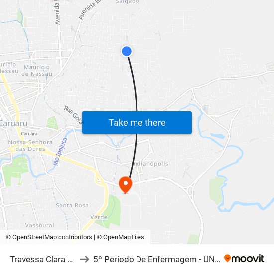 Travessa Clara Nunes, 3 to 5º Período De Enfermagem - UNIFAVIP I Devry map