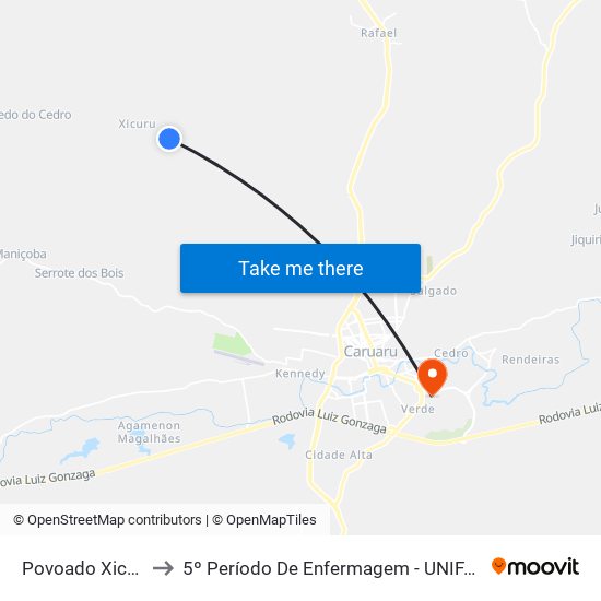 Povoado Xicuru,01 to 5º Período De Enfermagem - UNIFAVIP I Devry map