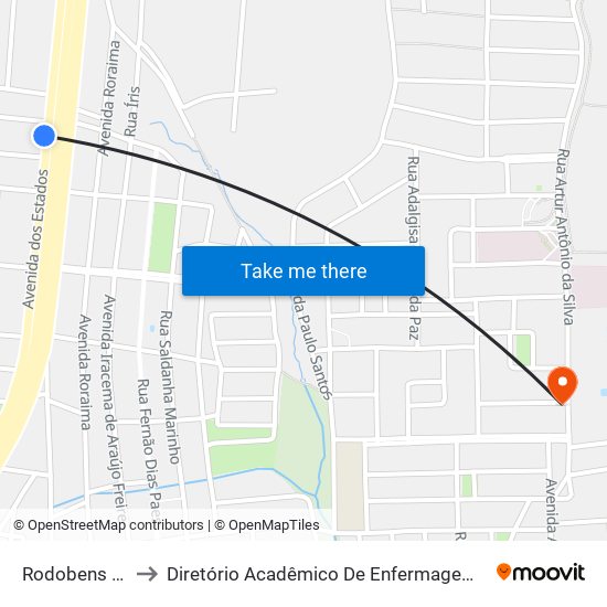 Rodobens Caminhões to Diretório Acadêmico De Enfermagem Irmã Ruth - Faculdade ASCES map