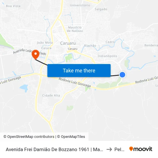 Avenida Frei Damião De Bozzano 1961 | Maria José Recepções to Peladas map