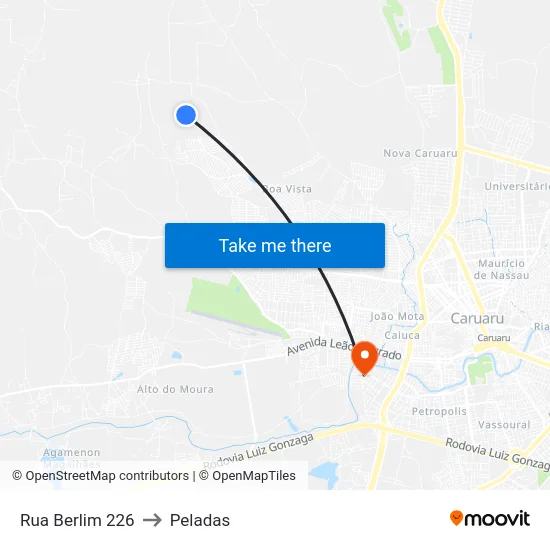 Rua Berlim 226 to Peladas map
