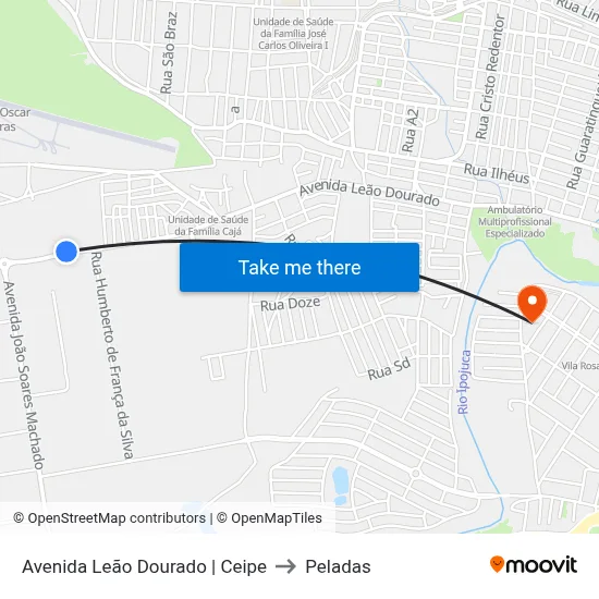 Avenida Leão Dourado | Ceipe to Peladas map