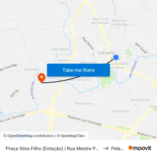 Praça Silva Filho (Estação) | Rua Mestre Pedro, 130 to Peladas map