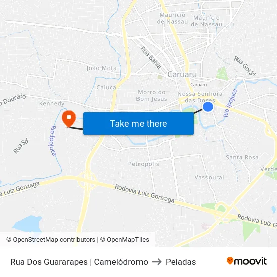 Rua Dos Guararapes | Camelódromo to Peladas map