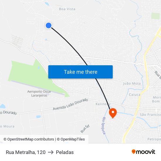 Rua Metralha, 120 to Peladas map