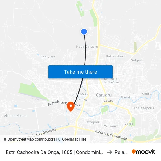 Estr. Cachoeira Da Onça, 1005 | Condomínio Vog Ville to Peladas map