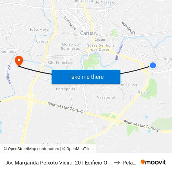 Av. Margarida Peixoto Viêira, 20 | Edifício Otávio Vieira to Peladas map