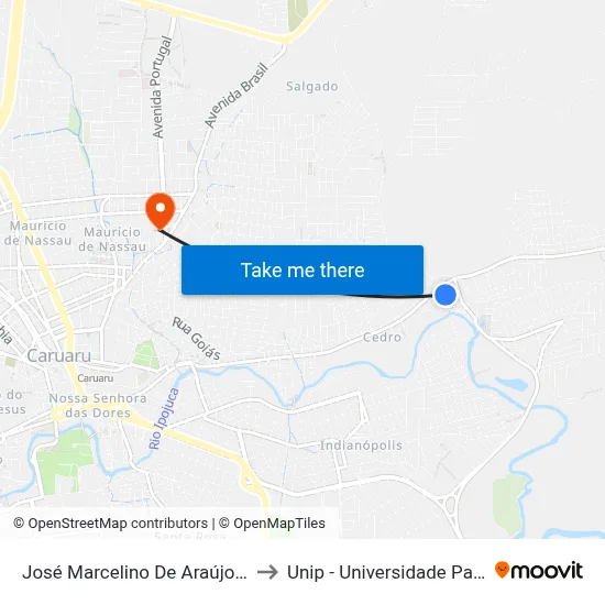 José Marcelino De Araújo, 1150 to Unip - Universidade Paulista map