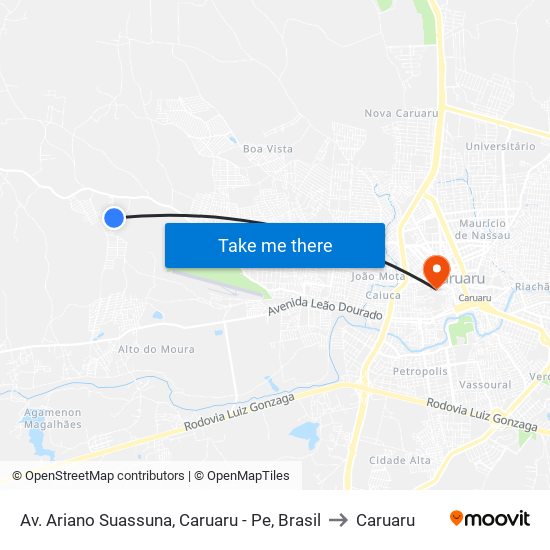 Av. Ariano Suassuna, Caruaru - Pe, Brasil to Caruaru map