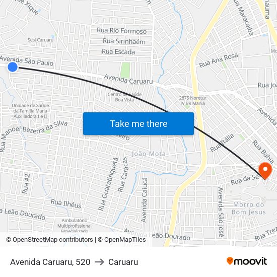 Avenida Caruaru, 520 to Caruaru map