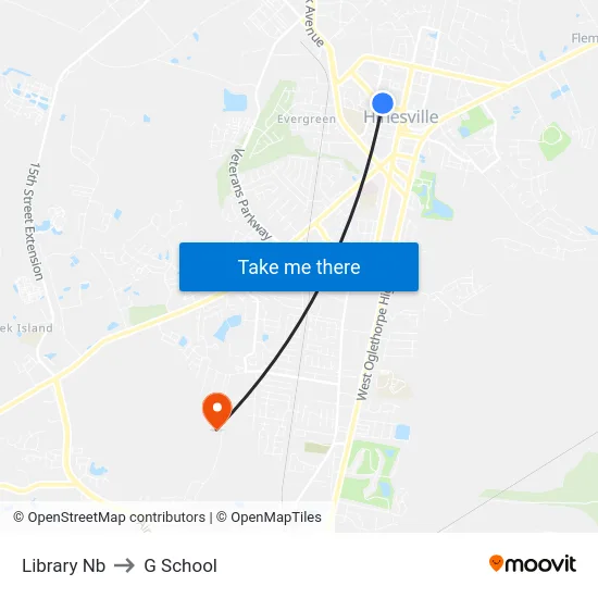 Library Nb to G School map