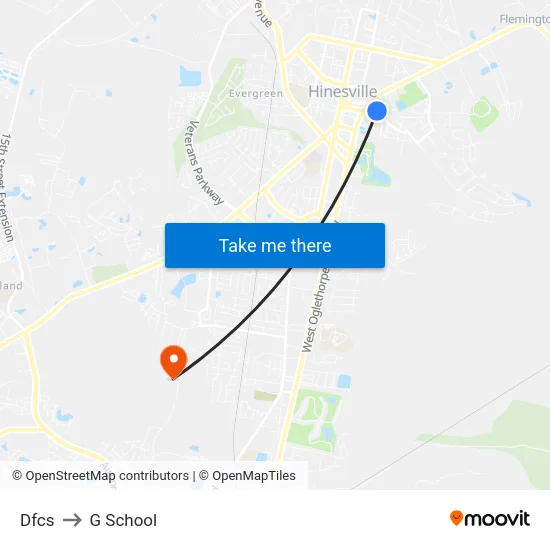 Dfcs to G School map