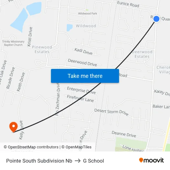 Pointe South Subdivision Nb to G School map