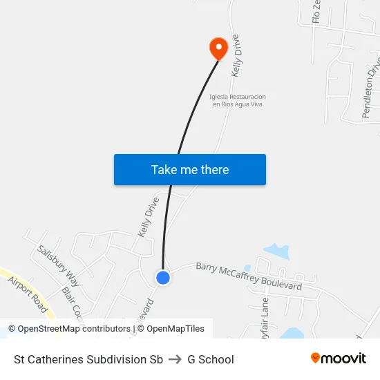 St Catherines Subdivision Sb to G School map