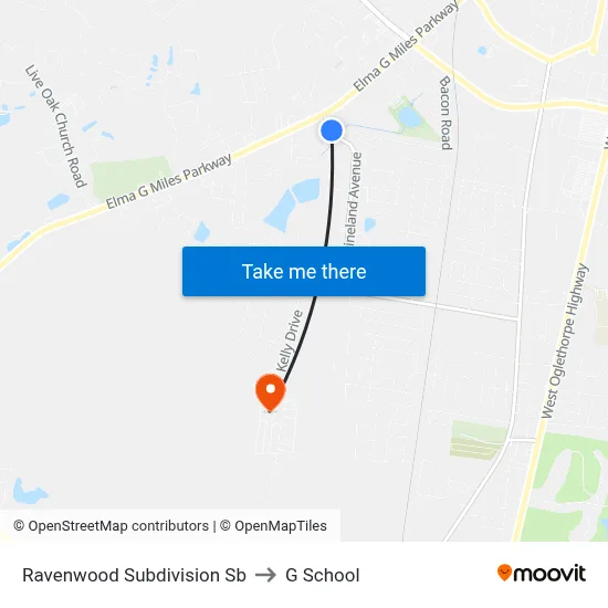 Ravenwood Subdivision Sb to G School map