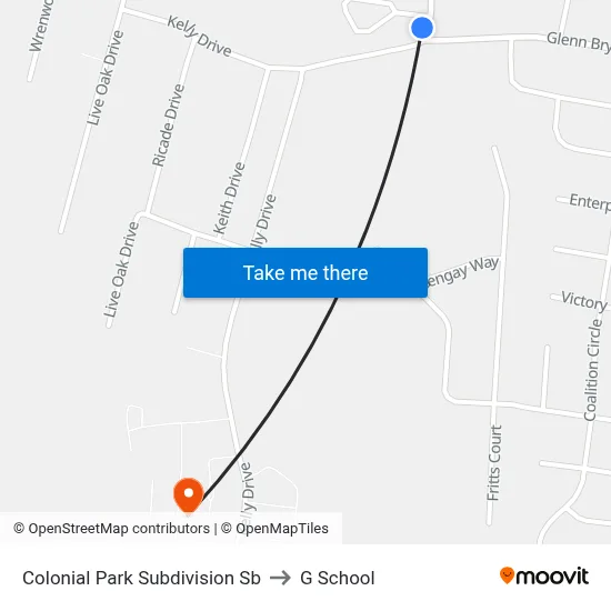 Colonial Park Subdivision Sb to G School map