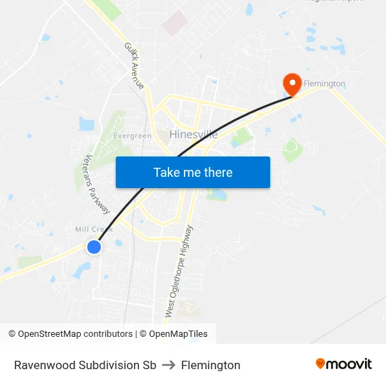 Ravenwood Subdivision Sb to Flemington map