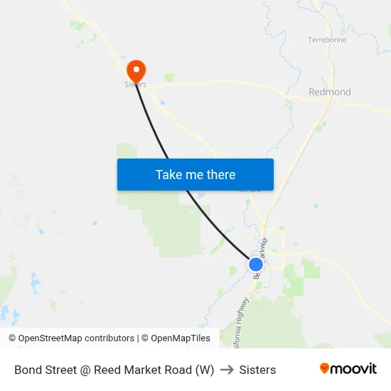 Bond Street @ Reed Market Road (W) to Sisters map