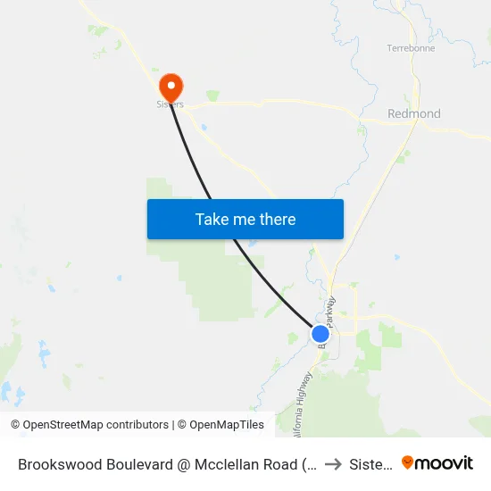 Brookswood Boulevard @ Mcclellan Road (W) to Sisters map