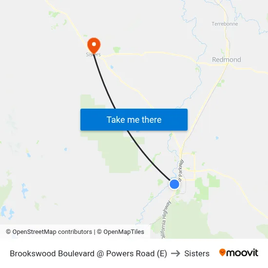 Brookswood Boulevard @ Powers Road (E) to Sisters map