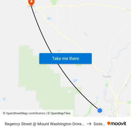 Regency Street @ Mount Washington Drive (W) to Sisters map