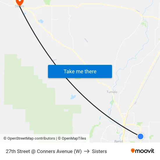 27th Street @ Conners Avenue (W) to Sisters map