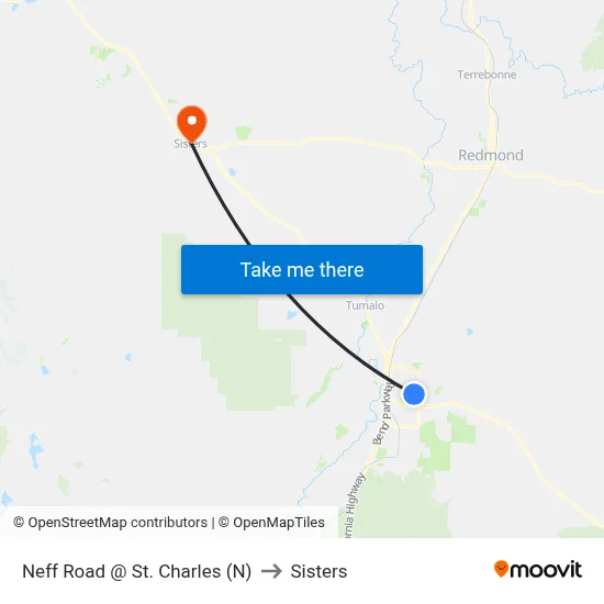 Neff Road @ St. Charles (N) to Sisters map