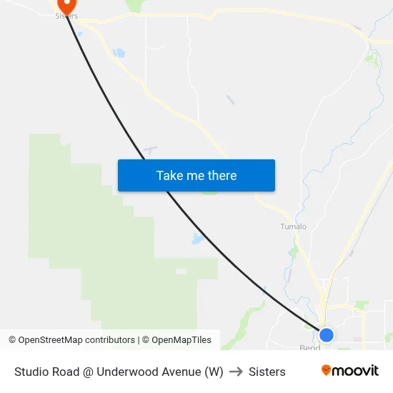 Studio Road @ Underwood Avenue (W) to Sisters map