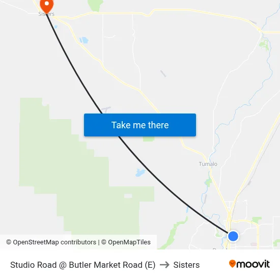 Studio Road @ Butler Market Road (E) to Sisters map