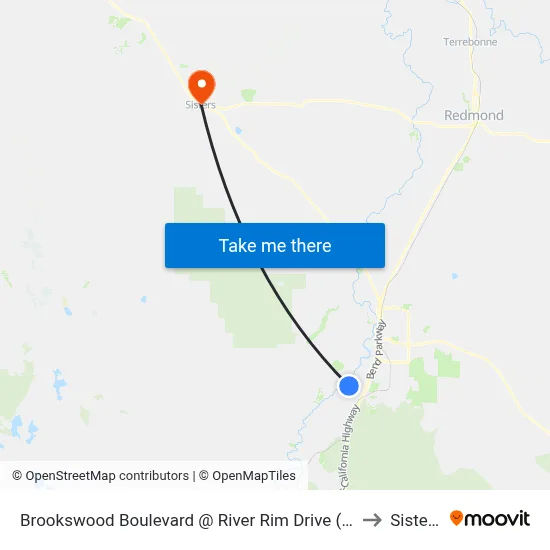 Brookswood Boulevard @ River Rim Drive (E) to Sisters map