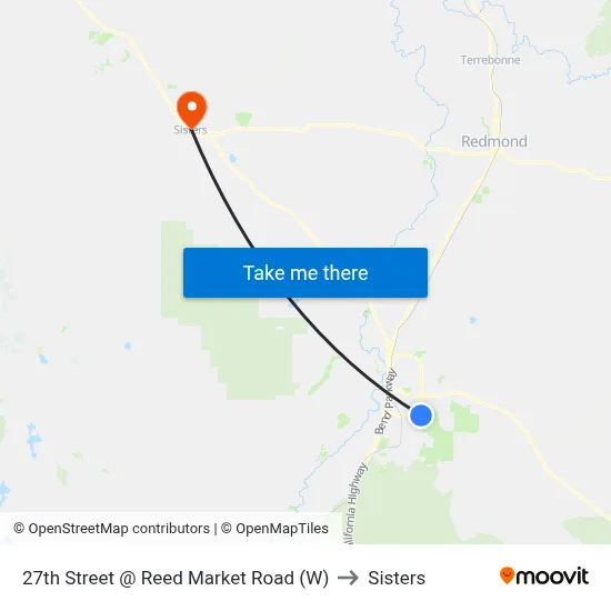 27th Street @ Reed Market Road (W) to Sisters map