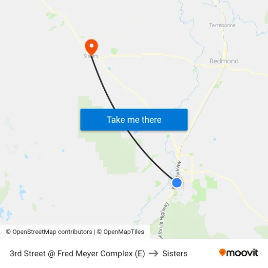 3rd Street @ Fred Meyer Complex (E) to Sisters map