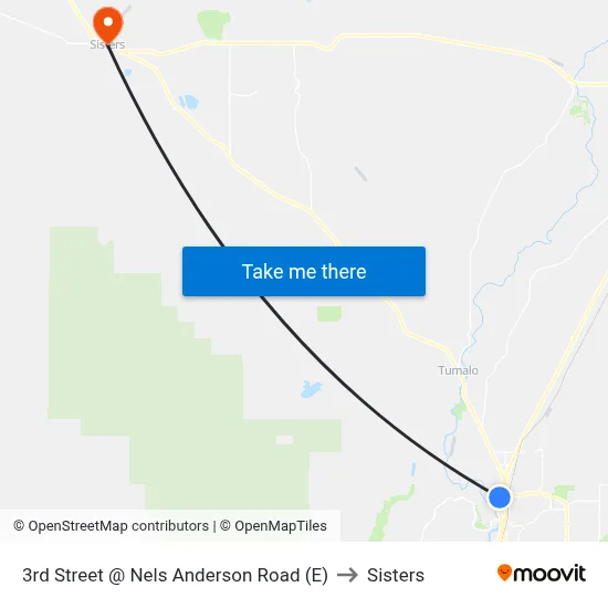 3rd Street @ Nels Anderson Road (E) to Sisters map