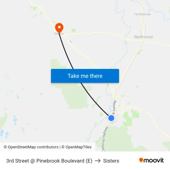 3rd Street @ Pinebrook Boulevard (E) to Sisters map