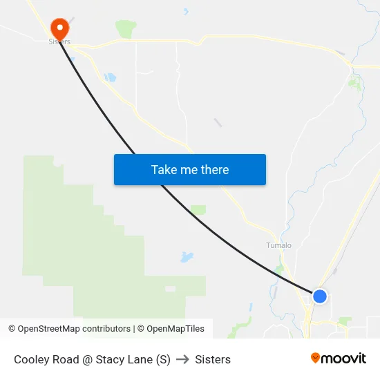 Cooley Road @ Stacy Lane (S) to Sisters map